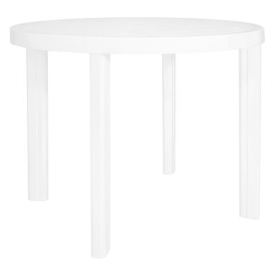 Mesa Plstica Redonda Guinea 90cm Branca Gardenlife