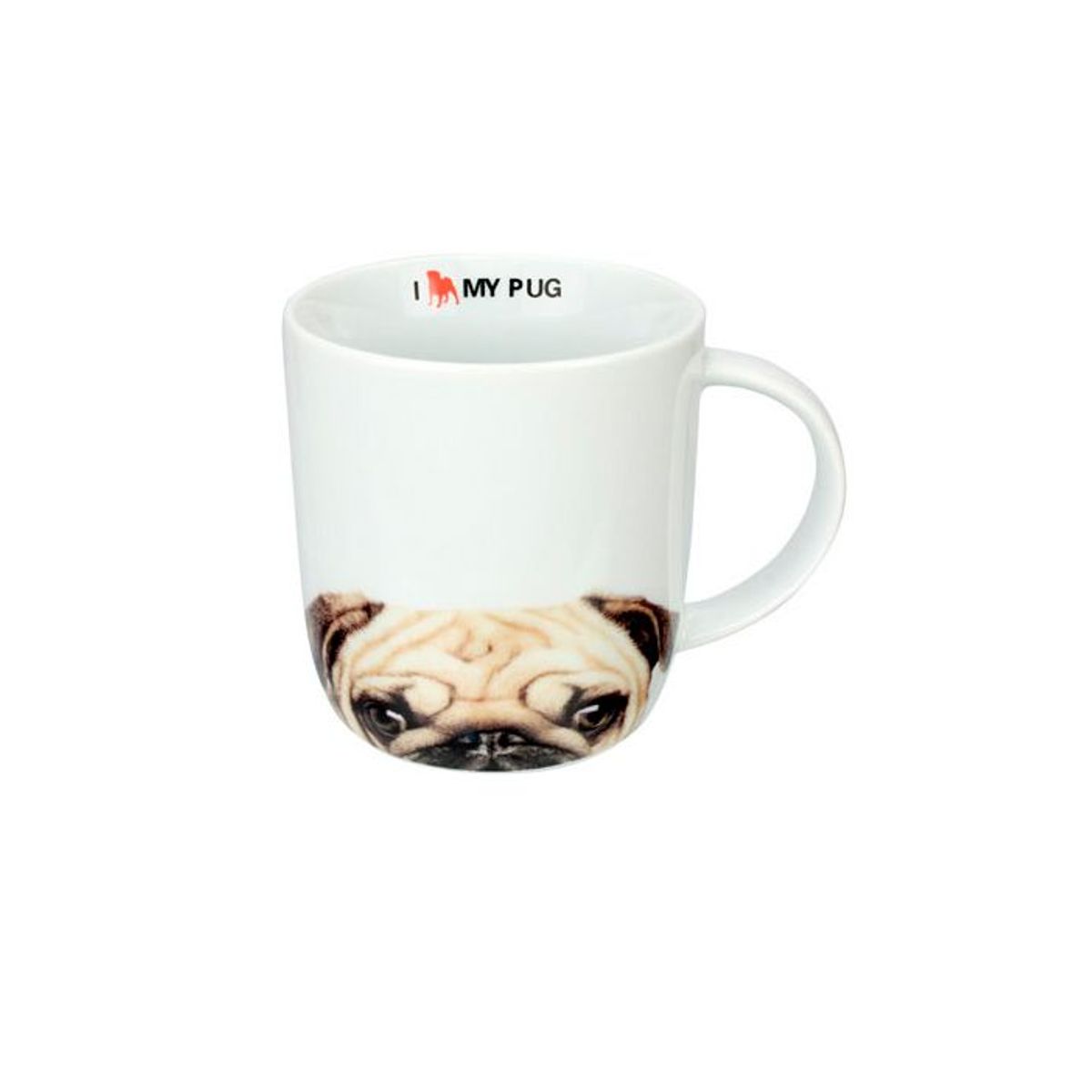 Caneca de Porcelana I Love My Pug 340ml Estampado, marca Full Fit - Foto Principal