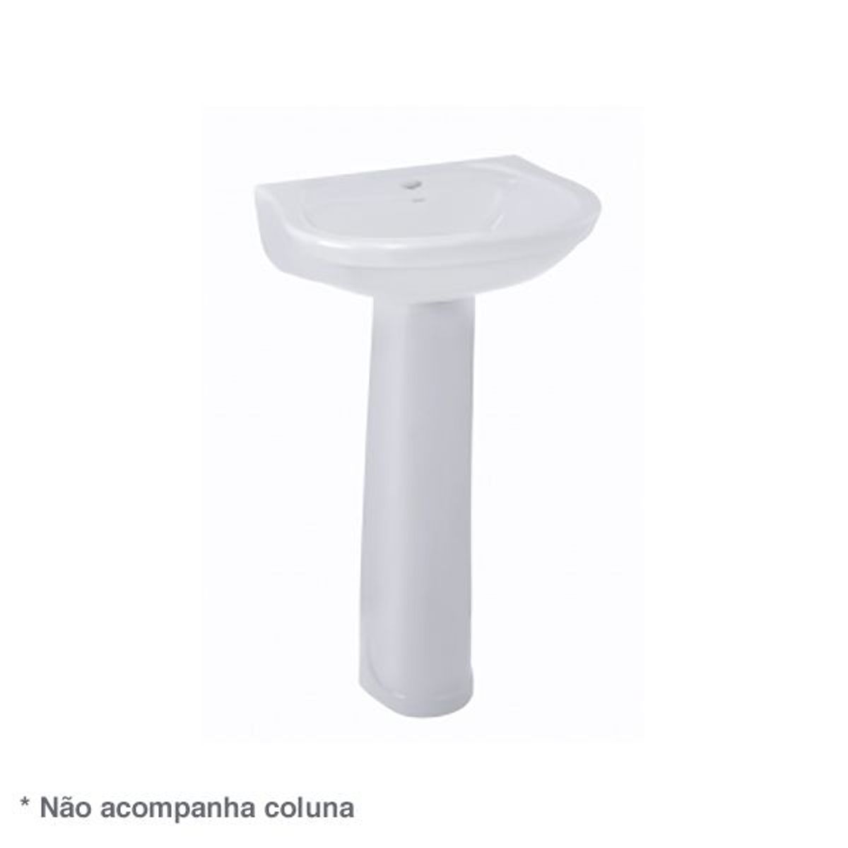 Lavatório para Coluna Áries 47x36cm Branco, marca Eternit - Foto Principal