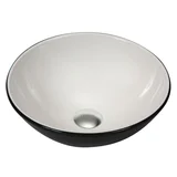 Cuba de Apoio Color Redonda 36,5cm Preto e Branco