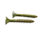 Parafuso para Aglomerado 4x40mm Cabeça Chata Phillips Aço Dourado 500 Peças