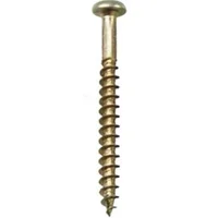 Parafuso para Aglomerado 4x40mm Cabeça Panela Phillips Aço Dourado 500 Peças