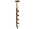 Parafuso para Aglomerado 4x50mm Cabeça Panela Phillips Aço Dourado 500 Peças