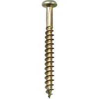 Parafuso para Aglomerado 4x50mm Cabeça Panela Phillips Aço Dourado 500 Peças
