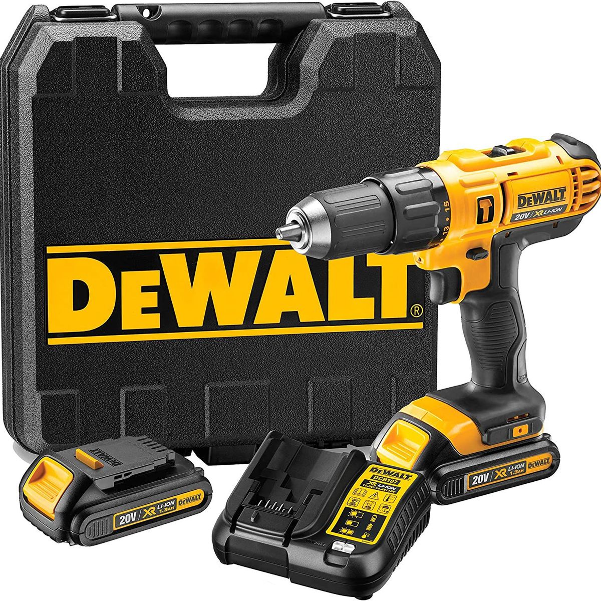 Furadeira e Parafusadeira de impacto 1/2" 13mm Bivolt à bateria 20 Volts com 2 baterias DCD776C2, marca BLACK+DECKER - Foto Principal