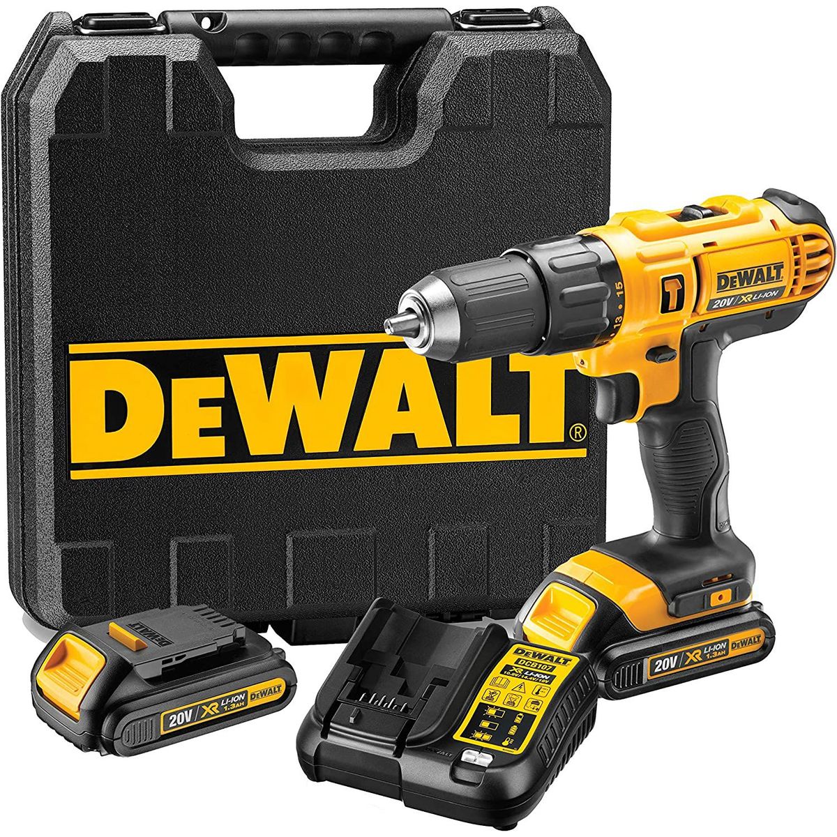Furadeira e Parafusadeira de impacto 1/2" 13mm Bivolt à bateria 20 Volts com 2 baterias DCD776C2, marca BLACK+DECKER - Foto Principal