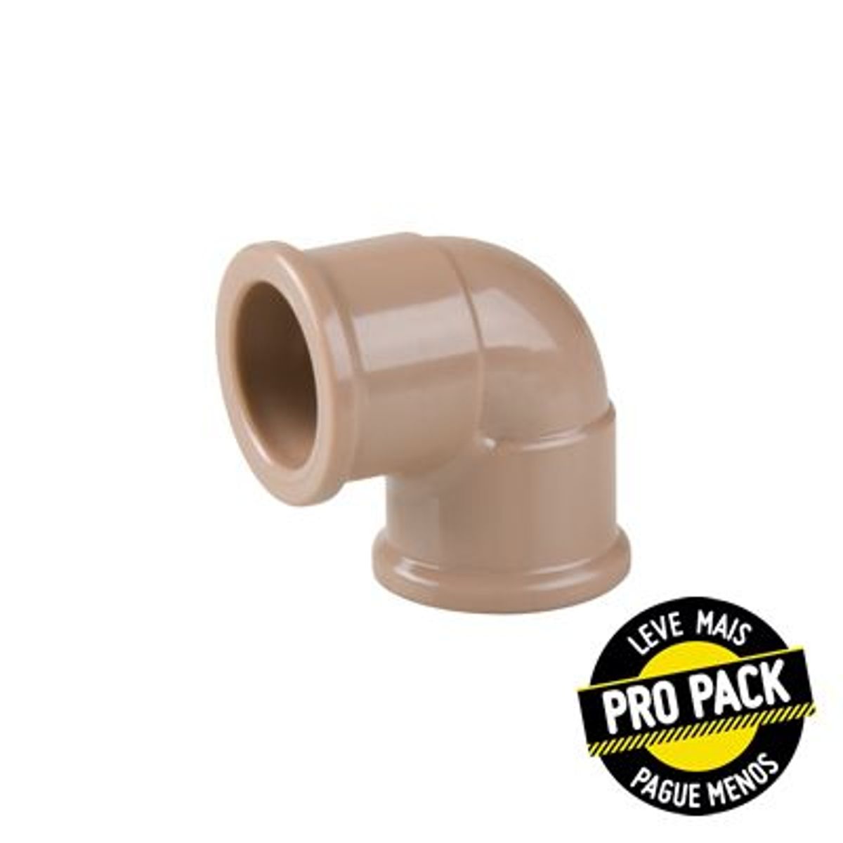 Joelho 90° Soldável Água Fria marrom 25mm X Pro-Pack Embalagem Com 10, marca Plastubos - Foto Principal