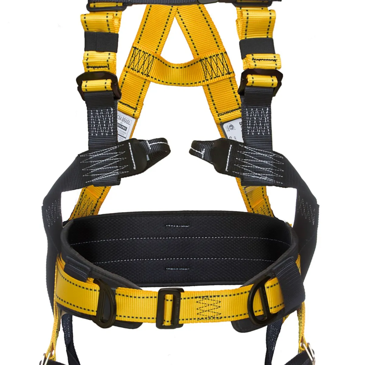Cinto de Segurança Abdominal com 4 Pontos Amarelo e Preto, marca  - Foto Principal
