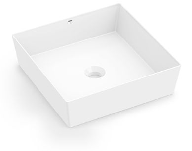 Cuba de Apoio Quadrada D2 38x38cm Branco Celite