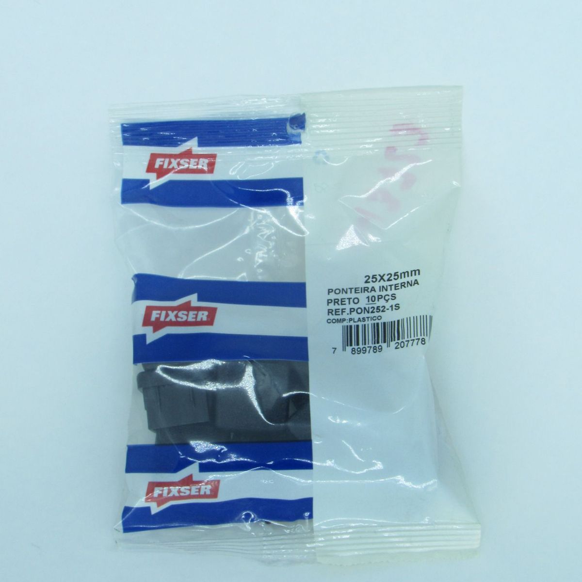 Ponteira Interna 25x25mm 10 Peças Preto, marca Foxmix - Foto 2