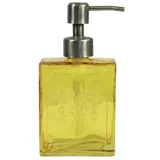 Porta Sabonete Líquido Pure Soap Vidro 16x8x4cm Amarelo