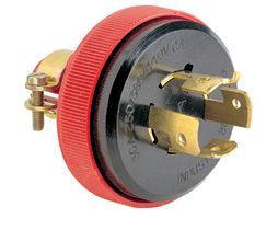 Plugue 3P+T 30A com Trava Sada Axial Preto e Vermelho