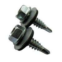 Parafuso 1/4x7/8" Cabeça Sextavada com Arruela Rosca Auto Brocante Cromado 200 Peças