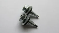 Parafuso 1/4x7/8" Cabeça Sextavada com Arruela Rosca Auto Brocante Cromado 200 Peças