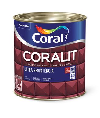 Emalte Sinttico Coralit Premium para Madeiras e Metais 225ml Preto