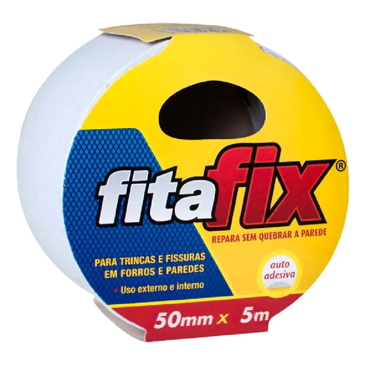 Fita Para Trincas Em Forros Paredes de Alvenaria e DryWall 50mm X 5m Fita Fix, marca Selfdecor - Foto Principal