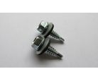 Parafuso 1/4x3/4" Cabeça Sextavada com Arruela Rosca Auto Brocante Cromado 100 Peças
