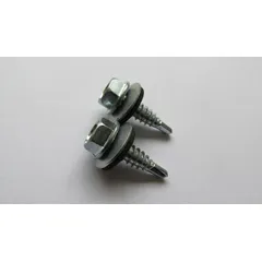 Parafuso 1/4x3/4" Cabeça Sextavada com Arruela Rosca Auto Brocante Cromado 100 Peças