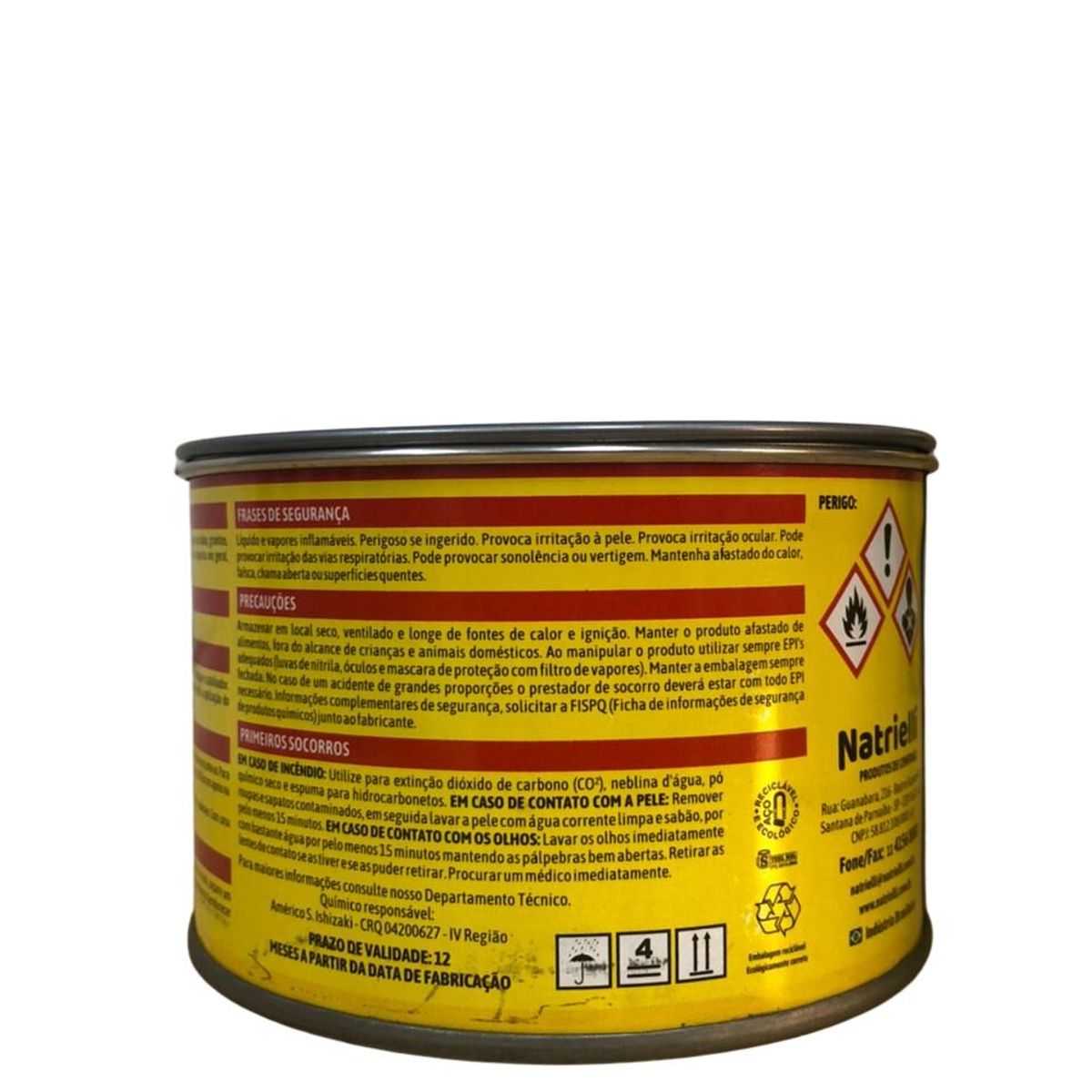 Massa Adesiva Plástica Branco 400g, marca Natrielli - Foto 2