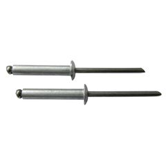Rebites de Alumínio 5x16mm 10 Peças Cromado
