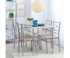 Conjunto Sala De Jantar Mesa Com 4 Cadeiras Brasilia Just Home Collection