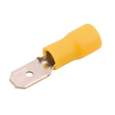 Terminal Macho Amarelo Para Fio/Cabo 4-6Mm2 Com 5 Peas