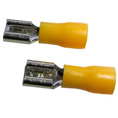 Terminal Fêmea Amarelo Para Fio/Cabo 4-6Mm2 Com 5 Peças