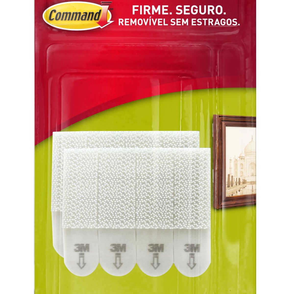 Fixa Quadros Adesivo 3M Command Pequeno - 4 pares, marca 3m - Foto Principal