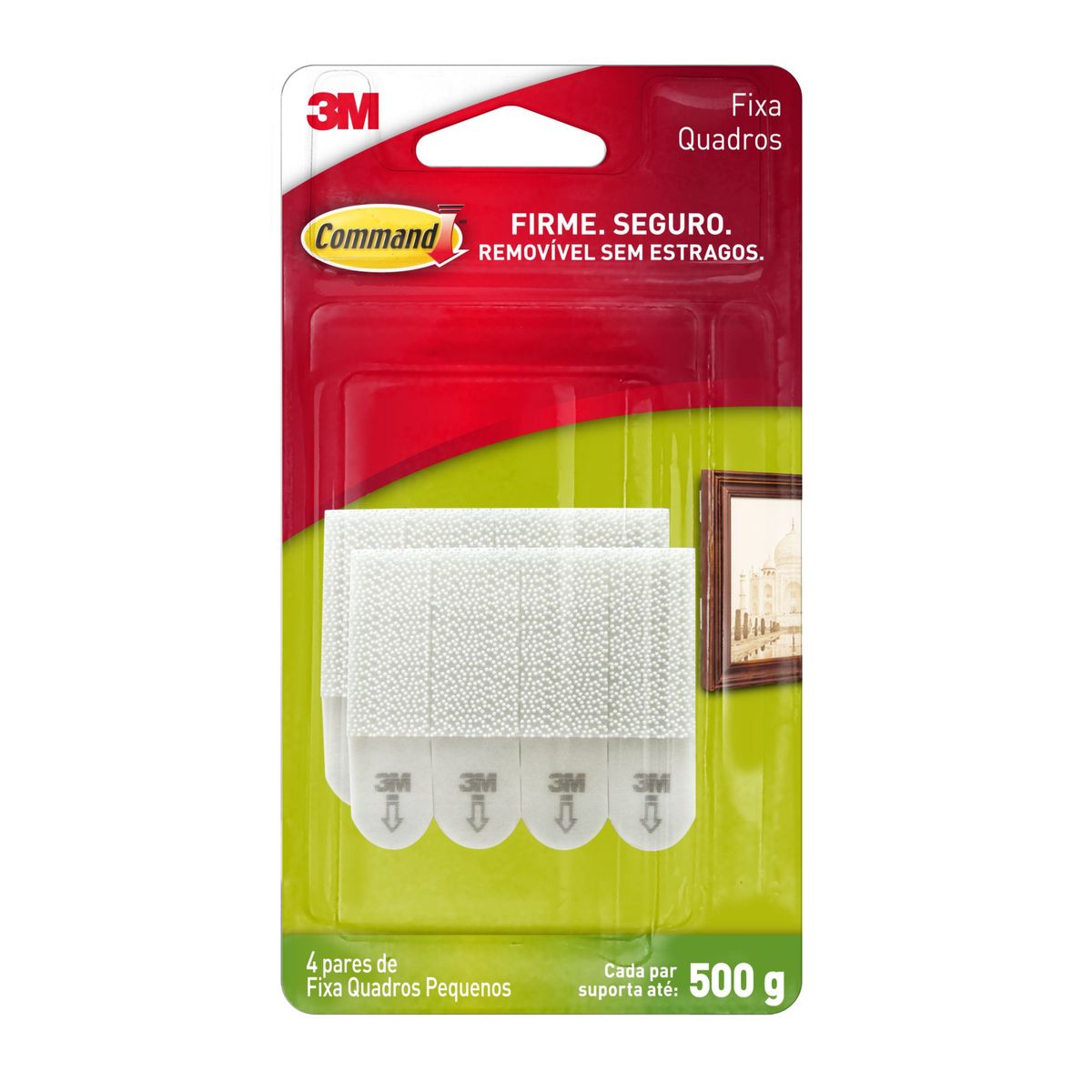 Fixa Quadros Adesivo 3M Command Pequeno - 4 pares, marca 3m - Foto Principal