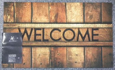 Capacho Natureza Welcome 45x75cm Bege