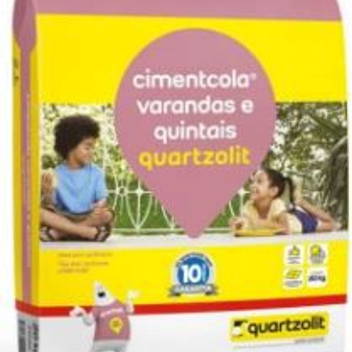 Argamassa Varandas e Quintais Saco com 20Kg Cinza, marca Quartzolit - Foto Principal