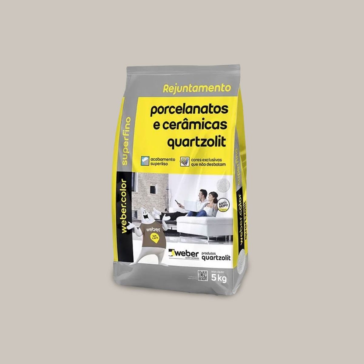 Rejunte para Porcelanatos Mármores e Granitos 5Kg Várias Cores Ipê, marca Quartzolit - Foto Principal