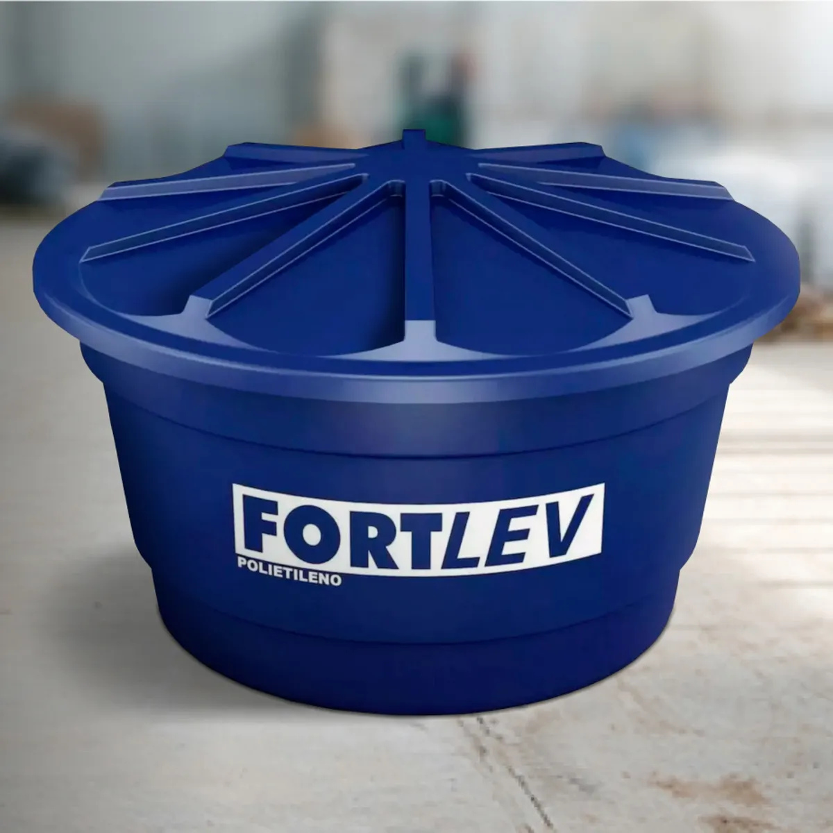 Caixa De Água 1.000L Polietileno Tampa Encaixe Azul Fortlev, marca Fortlev - Foto 2