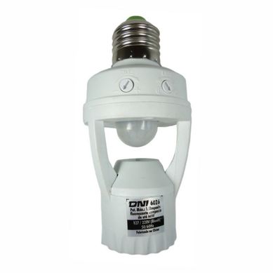 Soquete com Sensor de Presena Fotoclula Branco