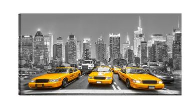 Quadro Nova York Txis Estampado 55x110cm 