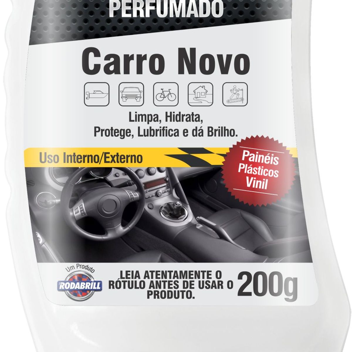 Silicone Gel Perfumado Carro Novo 200g, marca Rodabrill - Foto Principal