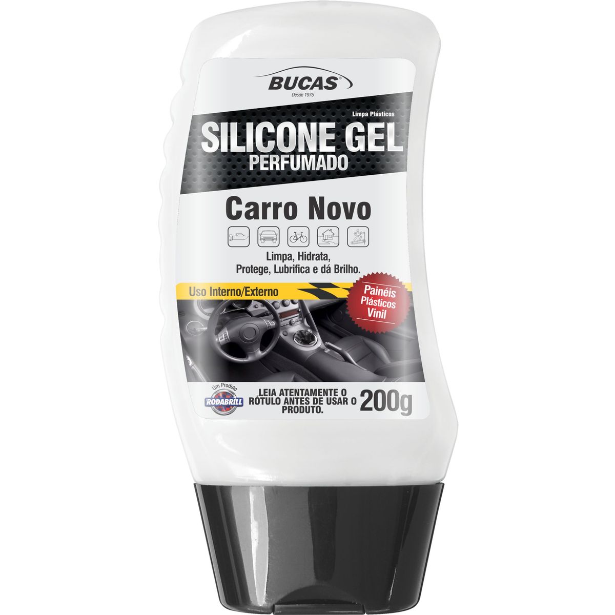 Silicone Gel Perfumado Carro Novo 200g, marca Rodabrill - Foto Principal