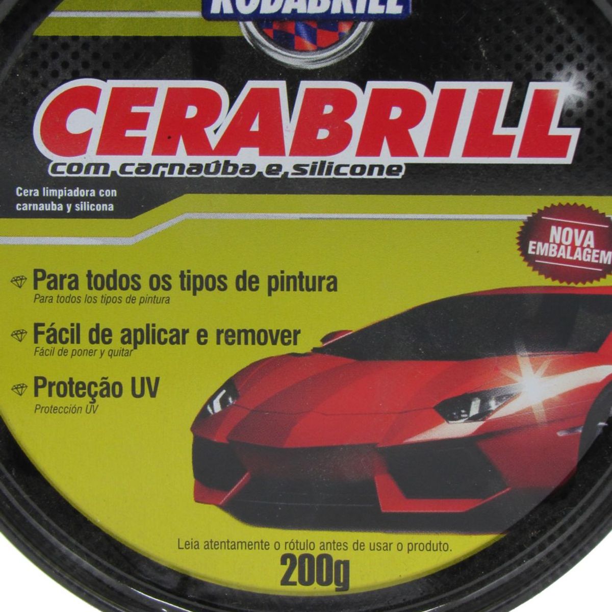 Super Cera Automotiva Spray Suncar Cerabrill 200g, marca Rodabrill - Foto 2