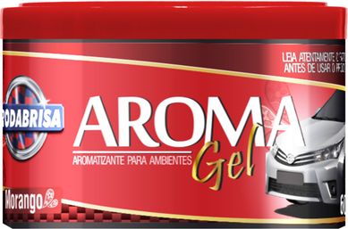 Aroma Veicular em Gel RodaBrisa Morango 60gr