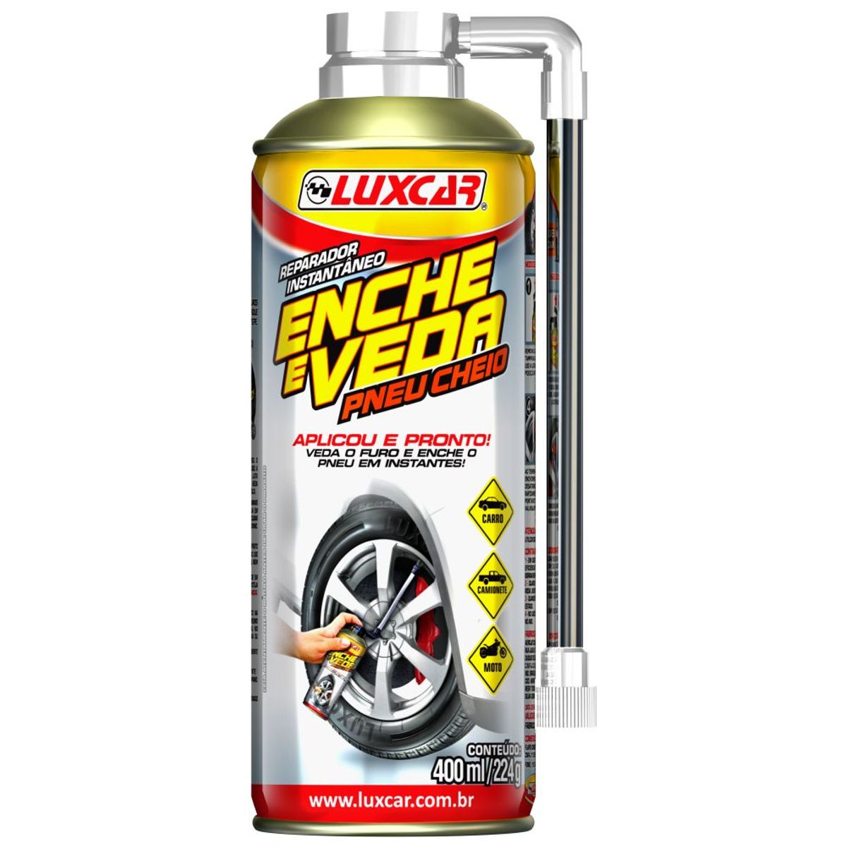 Reparador Instantaneo de Pneus 430ml, marca Luxcar - Foto Principal