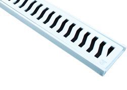 Conjunto Grelha / Porta Grelha Leve Grelha Alumnio Branco 10X30Cm