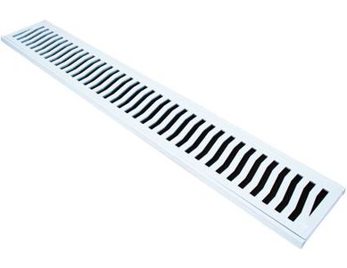 Conjunto Grelha / Porta Grelha Leve Grelha Alumnio Branco 15X100Cm