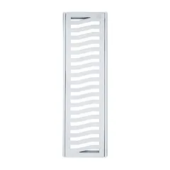 Conjunto Grelha/ Porta Grelha Costa Navarro Leve 15 x 50cm Aluminío Branco