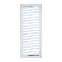 Conjunto Grelha/ Porta Grelha Costa Navarro Leve 20 x 50cm Aluminío Branco