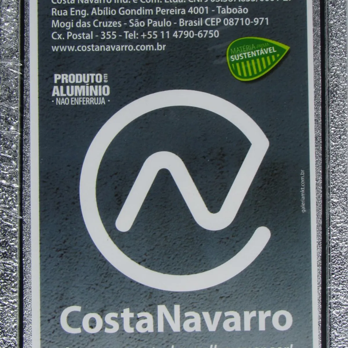 Conjunto Grelha de Alumínio Martelado Cromado 10X30Cm, marca Costa Navarro - Foto 2