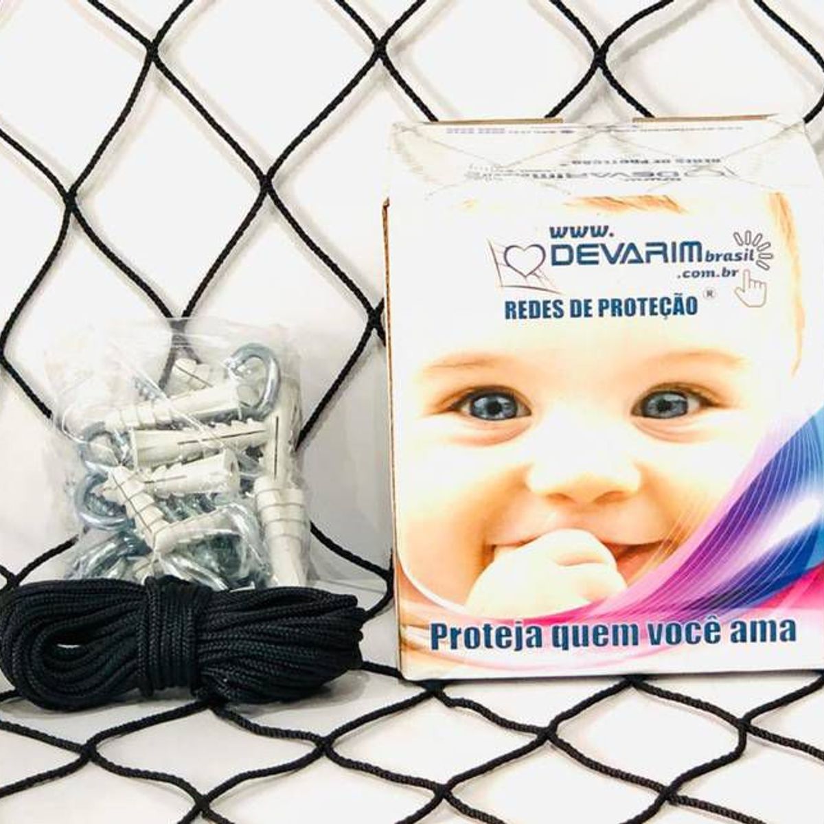 Rede de Proteção de Inox para Janela 120x120cm Cristal, marca Devarim - Foto Principal