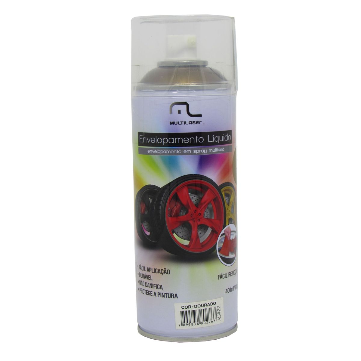 Spray Envelopamento Líquido 400ml Dourado, marca Multilaser - Foto Principal