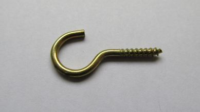 Gancho Bicromatizado para Madeira 16x30mm 100 Peas Dourado