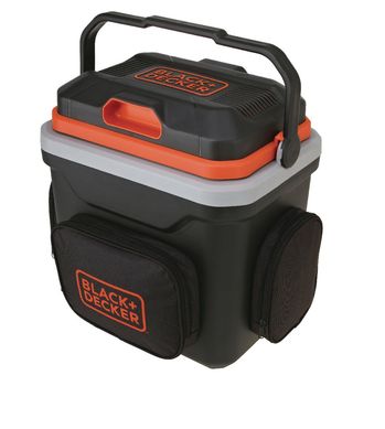 Mini Geladeira Porttil 24L 12V Laranja e Preto Black+Decker
