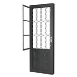 Porta Postigo Aço Fundo Primer Cinza Corrente Direita 215x83x6cm Romex